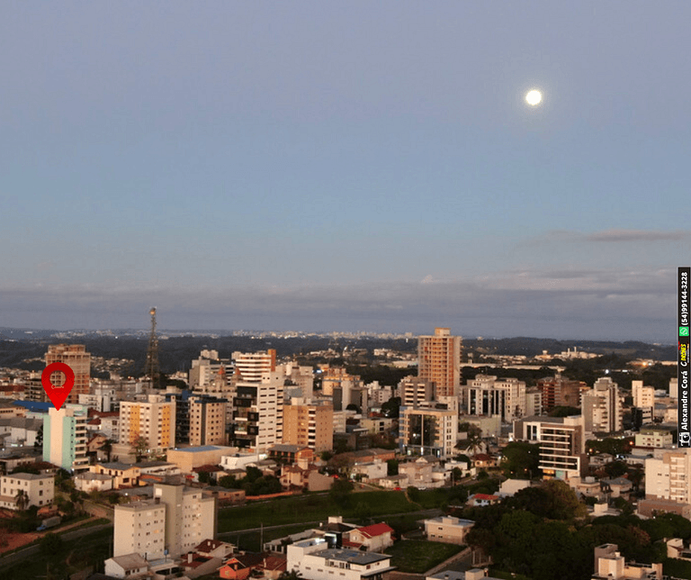 Apto 72 Centro de Farroupilha com garagem roupa de cama e ba